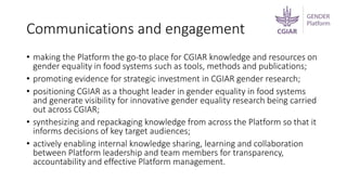 Introducing the ‘new’ CGIAR Gender Platform