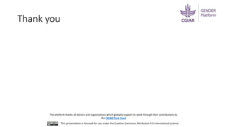 Introducing the ‘new’ CGIAR Gender Platform