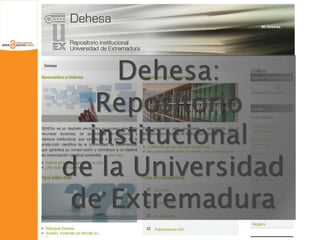 Dehesa: 
Repositorio 
institucional 
de la Universidad 
de Extremadura 
 