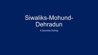 Siwaliks-MohundDehradun
A Saturday Outing

 
