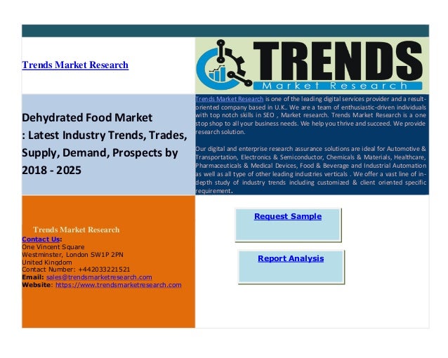 Dehydrated Food Market Latest Industry Trends, Trades, Supply, Demand