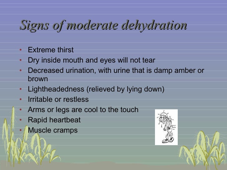Dehydration dehydration