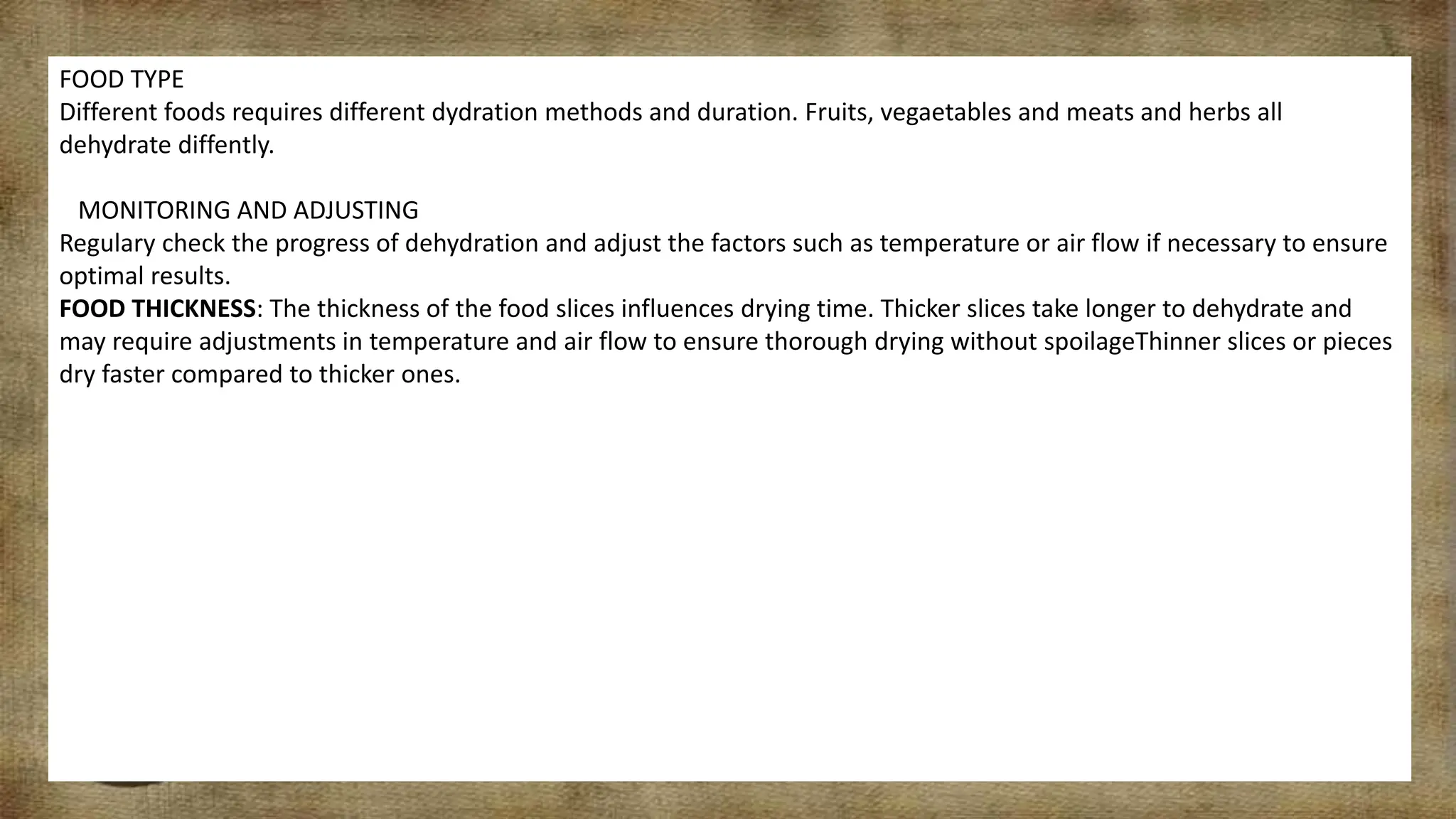 DEHYDRATION IN FOODS AND FOOD PRESERVATION | PPTX