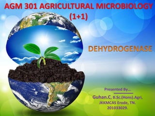AGM 301 AGRICULTURAL MICROBIOLOGY
(1+1)
Presented By…
Guhan.C, B.Sc.(Hons).Agri,
JKKMCAS Erode, TN.
201033029.
 