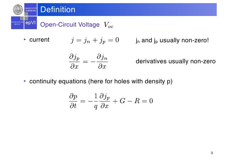 The Opencircuit Voltage In Organic Solar Cells 