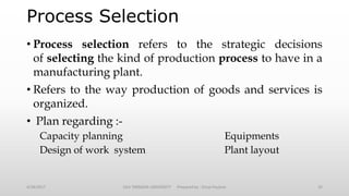 Design of production systems and production technology | PPTX