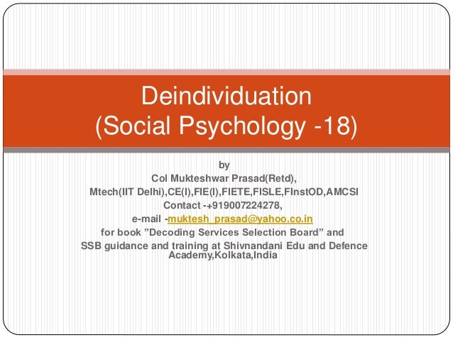 deindividuation deindividuation