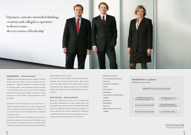 Deininger Consulting Presentation