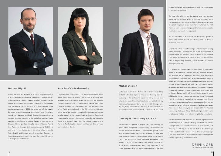 Deininger Consulting Presentation