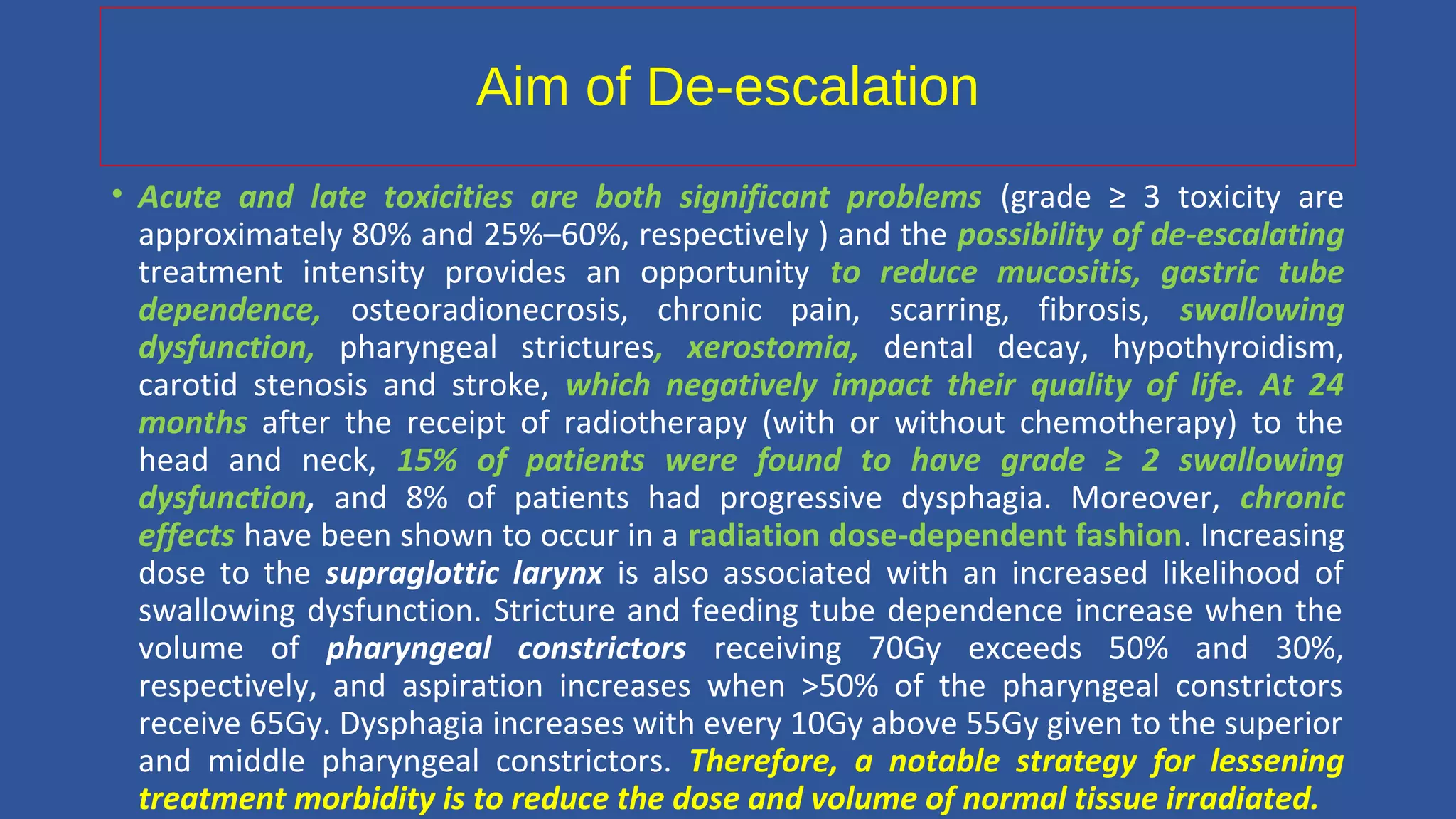 Treatment Deintensification in HPV positive head and neck cancer | PPT