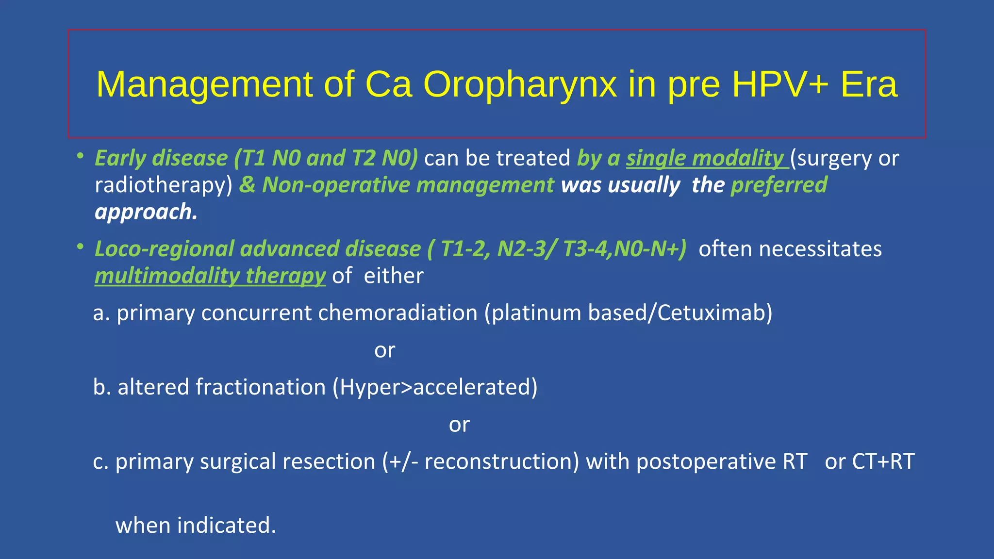 Treatment Deintensification in HPV positive head and neck cancer | PPT