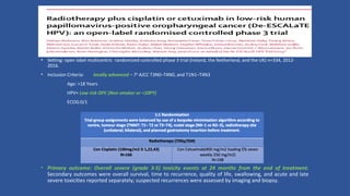 Treatment Deintensification in HPV positive head and neck cancer | PPT