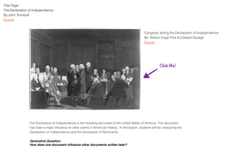 The Declaration of Independence by David Deis | PDF
