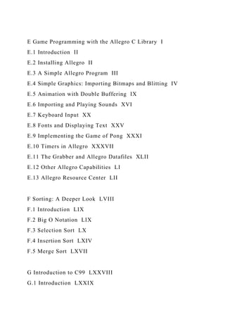 Allegro Graphics Library Deitel® SerHow To Program SeriesC How to Program.docx