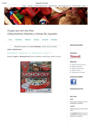 El Monopoly en el blog dejuguetes
