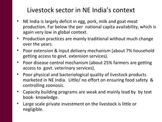 International scenario of livestock with respect to North East Region of India