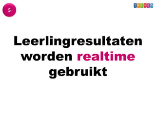 Wat - Leerkracht
5




    Leerlingresultaten
     worden realtime
         gebruikt
 