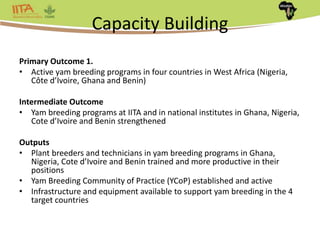 Africa Yam: A project to strengthen yam breeding in west Africa. | PPTX