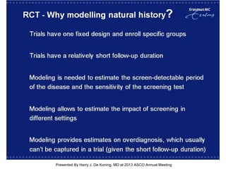 [TITLE]
Presented By Harry J. De Koning, MD at 2013 ASCO Annual Meeting
 