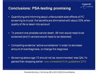 [TITLE]
Presented By Harry J. De Koning, MD at 2013 ASCO Annual Meeting
 
