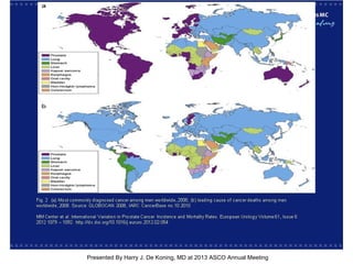 [TITLE]
Presented By Harry J. De Koning, MD at 2013 ASCO Annual Meeting
 