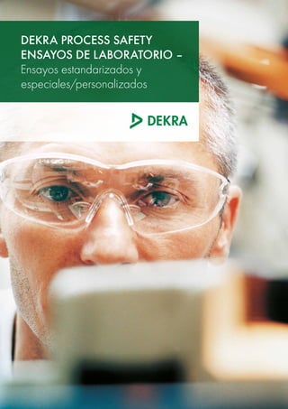 DEKRA PROCESS SAFETY
ENSAYOS DE LABORATORIO –
Ensayos estandarizados y
especiales/personalizados
 