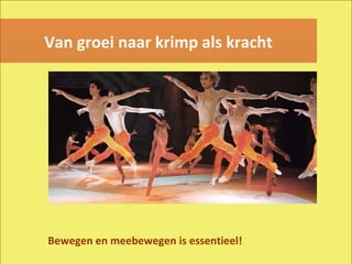 Van groei naar krimp als kracht Bewegen en meebewegen is essentieel! 