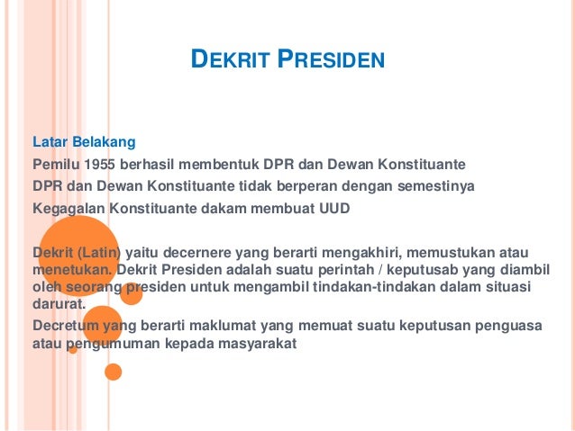Dekrit Presiden