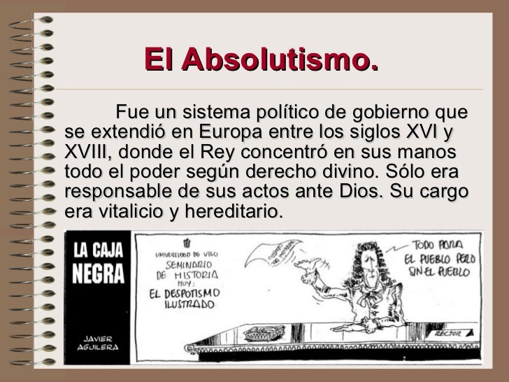 Del Absolutismo al Despotismo Ilustrado.