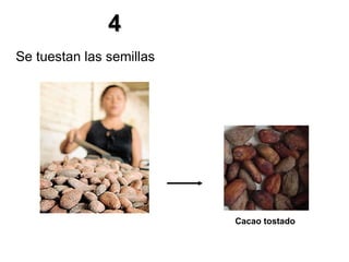 4 Se tuestan las semillas Cacao tostado 