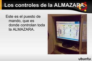La centrifugadora vertical Esta máquina sirve para moler la aceituna y está en la ALMAZARA . 