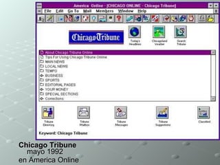 Chicago Tribune   mayo 1992 en America Online 