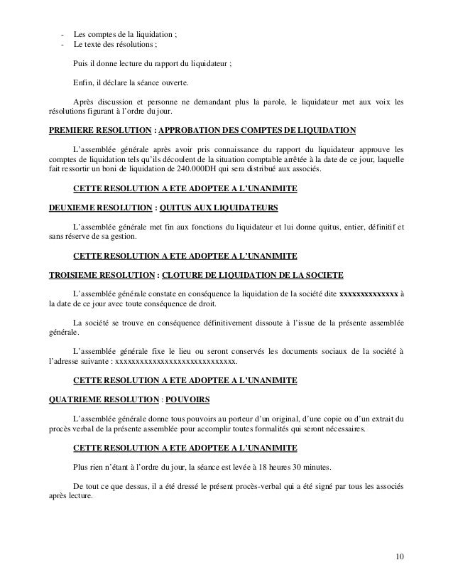 De la dissolution à la cloture de liquidation pdf