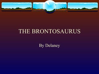 THE BRONTOSAURUS By Delaney 