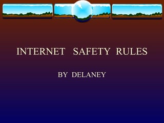 INTERNET  SAFETY  RULES BY  DELANEY 
