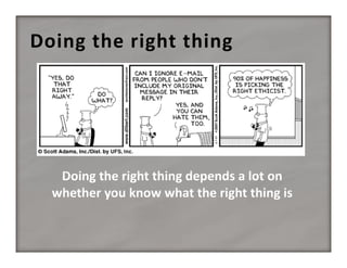 Doing the right thing

 