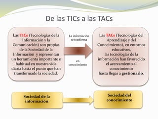 De las tics a las tacs | PPTX