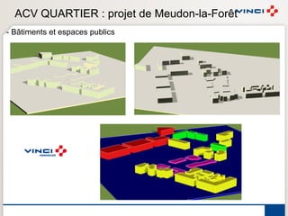 ACV QUARTIER : projet de Meudon-la-Forêt
- Bâtiments et espaces publics




- Découpage en zones bureaux / logements / autres activités et caractérisation
   des espaces publics
 