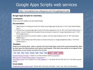 Google Apps Scripts web services
 