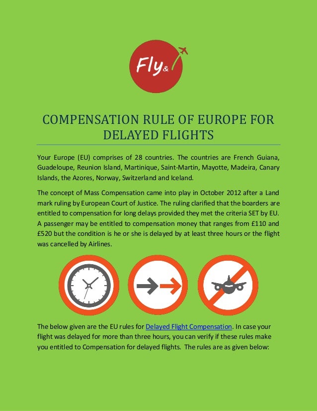 Compensation For Flight Delays Delayed Flight Rule In Europe