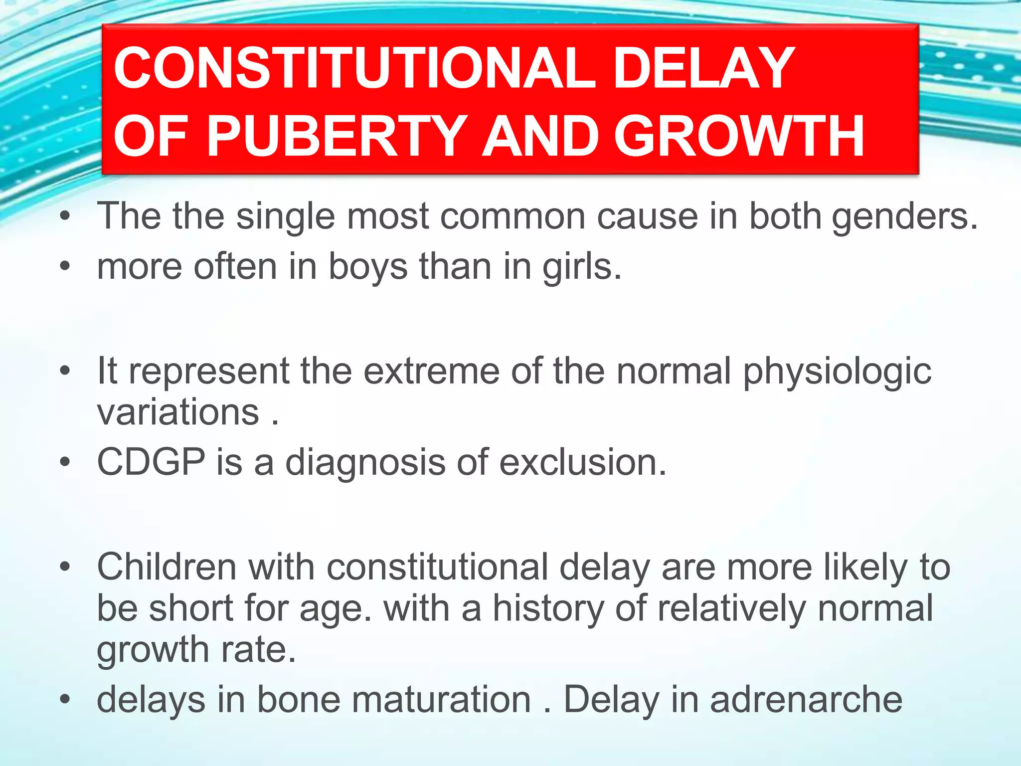 Delayed puberty | PPTX