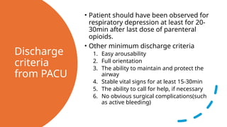 Last Algorithm Pacu delayed recovery of anaesthesia ppt. delayed | PPT