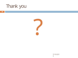 Thank you
7/19/201
3
34
?
 