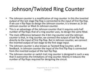 DELD Unit IV ring and twisted ring counter | PPT