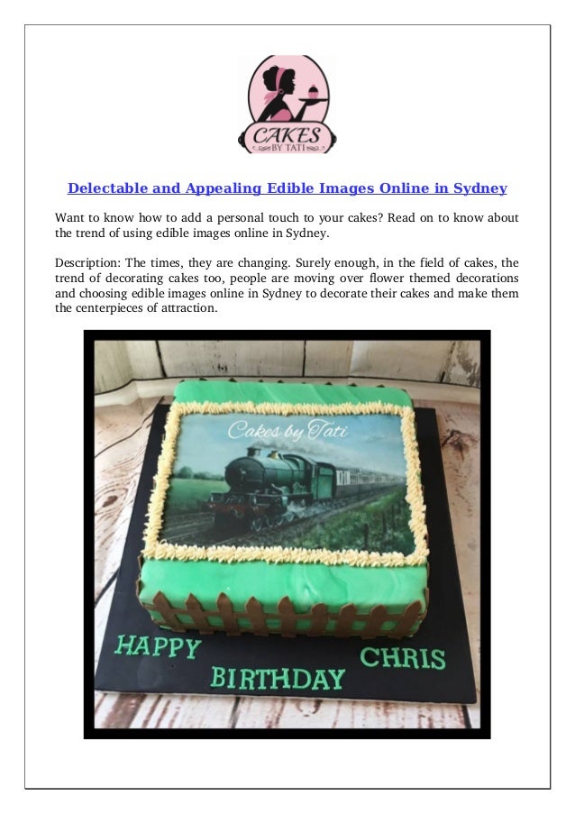 Delectable And Appealing Edible Images Online In Sydney