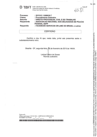 Paraconferirooriginal,acesseositehttps://esaj.tjsp.jus.br/esaj,informeoprocesso2099602-08.2015.8.26.0000ecódigo184B571.
Estedocumentofoiprotocoladoem06/07/2015às16:44,écópiadooriginalassinadodigitalmenteporTribunaldeJusticaSaoPauloeELIANARAMOSSATO.
fls. 345
 