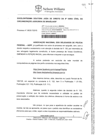 Paraconferirooriginal,acesseositehttps://esaj.tjsp.jus.br/esaj,informeoprocesso2099602-08.2015.8.26.0000ecódigo184B571.
Estedocumentofoiprotocoladoem06/07/2015às16:44,écópiadooriginalassinadodigitalmenteporTribunaldeJusticaSaoPauloeELIANARAMOSSATO.
fls. 347
 