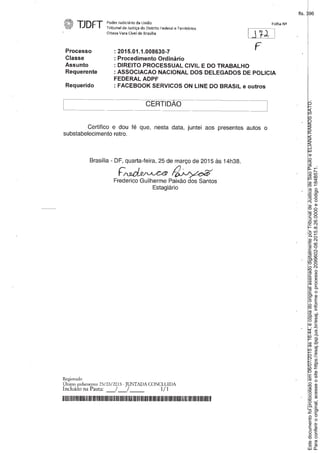 Paraconferirooriginal,acesseositehttps://esaj.tjsp.jus.br/esaj,informeoprocesso2099602-08.2015.8.26.0000ecódigo184B571.
Estedocumentofoiprotocoladoem06/07/2015às16:44,écópiadooriginalassinadodigitalmenteporTribunaldeJusticadeSaoPauloeELIANARAMOSSATO.
fls. 396
 