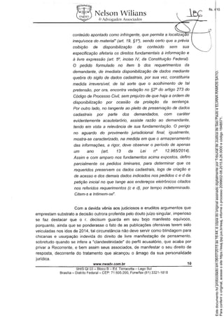 Paraconferirooriginal,acesseositehttps://esaj.tjsp.jus.br/esaj,informeoprocesso2099602-08.2015.8.26.0000ecódigo184B571.
Estedocumentofoiprotocoladoem06/07/2015às16:44,écópiadooriginalassinadodigitalmenteporTribunaldeJusticadeSaoPauloeELIANARAMOSSATO.
fls. 410
 