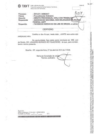 Paraconferirooriginal,acesseositehttps://esaj.tjsp.jus.br/esaj,informeoprocesso2099602-08.2015.8.26.0000ecódigo184B571.
Estedocumentofoiprotocoladoem06/07/2015às16:44,écópiadooriginalassinadodigitalmenteporTribunaldeJusticaSaoPauloeELIANARAMOSSATO.
fls. 427
 